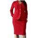 St. John 2pc Skirt Suit Sz 6 Red Knit Blazer Jacket & Skirt Set. Quiet Luxury