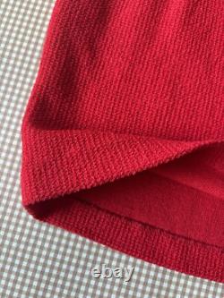 St. John 2Pc Skirt Suit sz 6 Red Knit Blazer Jacket & Skirt Set. Quiet Luxury