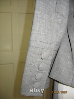 St. John Collection 100% Wool Gray Self-tie Jacket And Pant Set Size 6