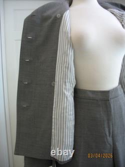 St. John Collection 100% Wool Gray Self-tie Jacket And Pant Set Size 6