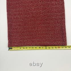 St John Collection 2 Pc Red Boucle Tweed Woven Skirt Jacket Gold Suede Set Sz 4