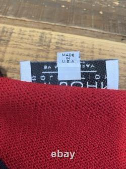 St. John Collection 2 Piece Knit Set Jacket Skirt Womens 2 Red/Black USA Vintage