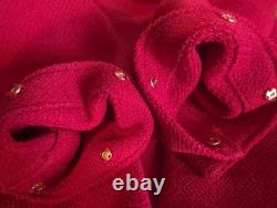 St. John Collection 2 Piece Knit Suit Set Jacket Skirt RED Size 6