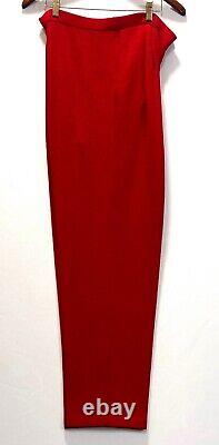 St. John Collection 2 Piece Red And Black Pants & Jacket Set, Size Medium