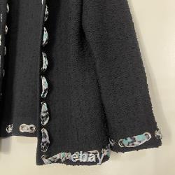St. John Collection 2 piece tweed jacket silk shell tank leopard print set sz 6