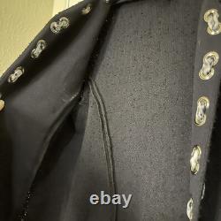 St. John Collection 2 piece tweed jacket silk shell tank leopard print set sz 6