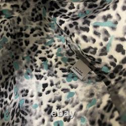 St. John Collection 2 piece tweed jacket silk shell tank leopard print set sz 6