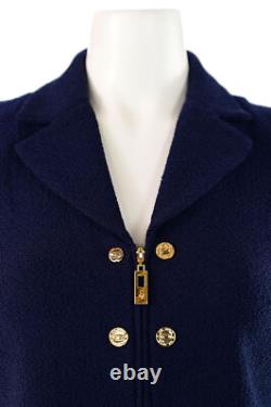St John Collection 2Pc Navy Skirt Suit sz 4 Navy Blue Textured Jacket Skirt Set