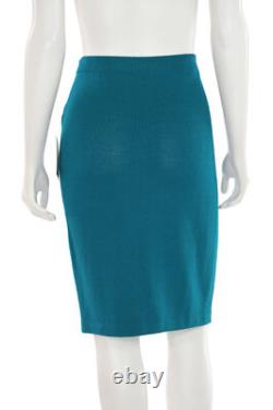 St. John Collection 2Pc Santana Knit Shell / Top & Skirt Set in Teal sz P/4
