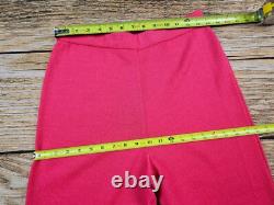 St. John Collection 2Ps Suit Jacket 8 Pants S Pink Knit Black Button & Trim EUC
