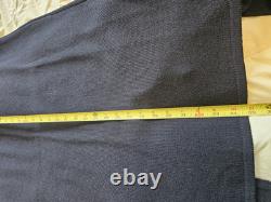 St. John Collection 2pc Skirt Knit Suit Navy with Gold Buttons Sz 12/14
