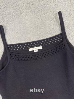 St. John Collection Black Santana Knit 2 PC Set Wide Leg Pants Sz 4 Tank Sz Med