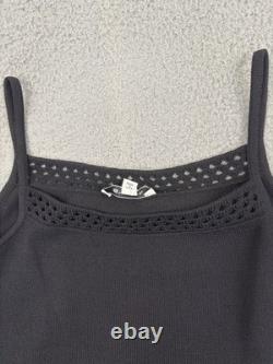 St. John Collection Black Santana Knit 2 PC Set Wide Leg Pants Sz 4 Tank Sz Med
