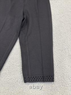 St. John Collection Black Santana Knit 2 PC Set Wide Leg Pants Sz 4 Tank Sz Med