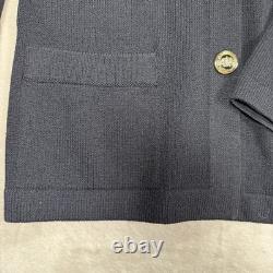 St John Collection Black Santana Knit SET Skirt & Jacket Womens Size 2 Gold