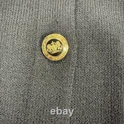 St John Collection Black Santana Knit SET Skirt & Jacket Womens Size 2 Gold