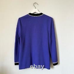 St. John Collection By Marie Gray Royal Blue 2 Piece Set Jacket & Skirt Size 8