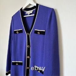 St. John Collection By Marie Gray Royal Blue 2 Piece Set Jacket & Skirt Size 8