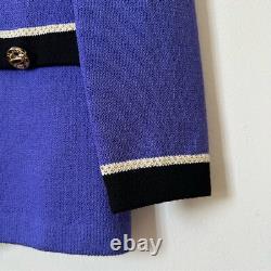 St. John Collection By Marie Gray Royal Blue 2 Piece Set Jacket & Skirt Size 8