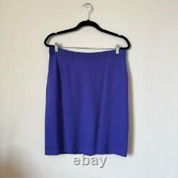 St. John Collection By Marie Gray Royal Blue 2 Piece Set Jacket & Skirt Size 8