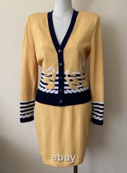 St. John Collection By Marie Gray Sailboat Skirt Suit Set