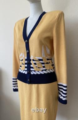St. John Collection By Marie Gray Sailboat Skirt Suit Set