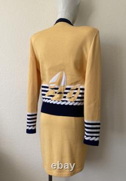St. John Collection By Marie Gray Sailboat Skirt Suit Set