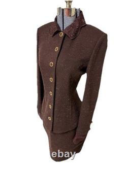 St John Collection By Marie Gray Skirt Suit Size 6 Two Piece Set Bonus Pieces