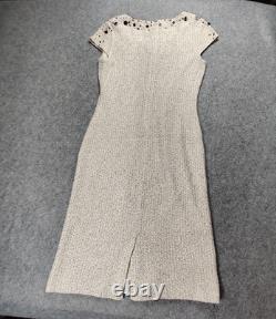 St John Collection Jacket Dress Set Womens 4 Knit Embellished Made in USA SP08