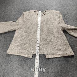 St John Collection Jacket Dress Set Womens 4 Knit Embellished Made in USA SP08