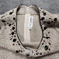 St John Collection Jacket Dress Set Womens 4 Knit Embellished Made in USA SP08