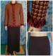St John Collection Jacket Skirt Size 14 12 Purple Yellow 2pc Fringe Multicolor