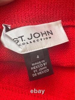 St John Collection Jacket and Skirt Red Black 2/4