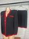St. John Collection Knit Cardigan & Skirt Women's Large Black/red Size Small/4