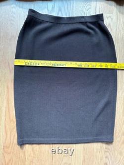 St. John Collection Knit Skirt Suit With Blazer Women's Size 12 Brown Stretchy St. John Collection Knit Skirt Suit With Blazer Women's Size 12 Brown Stretchy