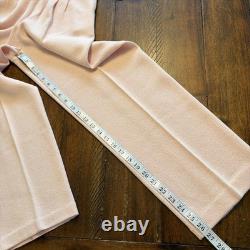St John Collection Knit Sweater Pants Set Womens 4 Pink Short Sleeve V Neck