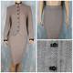 St. John Collection Knits Black Cream Jacket Skirt L 12 14 2pc Suit Lace Trim