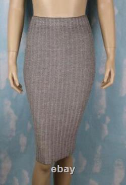 St. John Collection Knits Black Cream Jacket Skirt L 12 14 2pc Suit Lace Trim