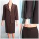 St. John Collection Knits Brown Jacket Skirt L Size 12 10 2pc Suit Studded Trim
