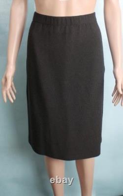 St. John Collection Knits Brown Jacket Skirt L Size 12 10 2pc Suit Studded Trim