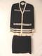 St John Collection Ladies Black & White Knit Jacket Skirt Set Size 4