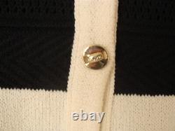 St John Collection Ladies Black & White Knit Jacket Skirt Set Size 4
