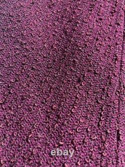 St. John Collection Marie Gray 2-Piece Skirt Jacket Suit Set Knit Sz 14 Burgundy