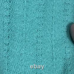 St John Collection Marie Gray 2Pc Dress Suit Set Green Santana Wool Crochet Sz 4