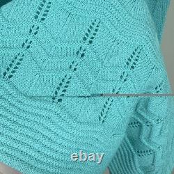 St John Collection Marie Gray 2Pc Dress Suit Set Green Santana Wool Crochet Sz 4