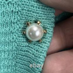 St John Collection Marie Gray 2Pc Dress Suit Set Green Santana Wool Crochet Sz 4