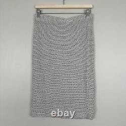 St John Collection Marie Gray Jacket Skirt Women 6 10 Set Santana Knit