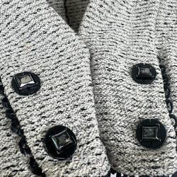 St John Collection Marie Gray Jacket Skirt Women 6 10 Set Santana Knit