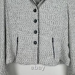 St John Collection Marie Gray Jacket Skirt Women 6 10 Set Santana Knit