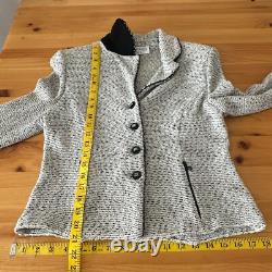 St John Collection Marie Gray Jacket Skirt Women 6 10 Set Santana Knit